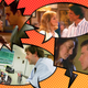 Screenshots, clockwise from top left: New Girl (Jess and Nick), Cheers (Sam and Diane), Farscape (John and Aeryn), The Office (Pam and Jim)